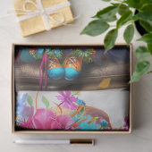 デコペーお洒落ジフローラネコファンタジーネコ 薄葉紙 (ギフト)