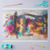 デコペーお洒落ジフローラネコファンタジーネコ 薄葉紙 (クラフト)