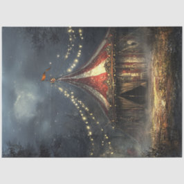 デコペーお洒落ジヴィンテージサーカスのテントで夜 薄葉紙