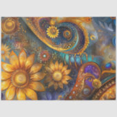 デコペーお洒落ジ抽象芸術フローラペイズリー芸術 薄葉紙 (正面)