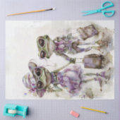 デコペーお洒落ジ薄紫カエル対旅行 薄葉紙 (クラフト)