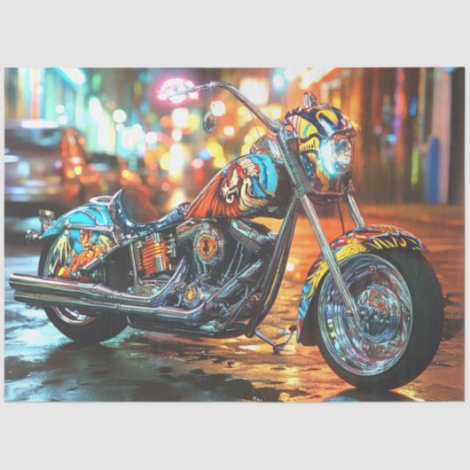 デコペーカスタムジの詳細絵を描ジョブの自動自転車 薄葉紙 (正面)