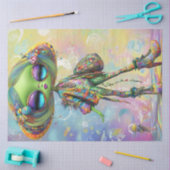 デコペーサイケデリックジファッションガールキャラクター 薄葉紙 (クラフト)