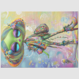 デコペーサイケデリックジファッションガールキャラクター 薄葉紙