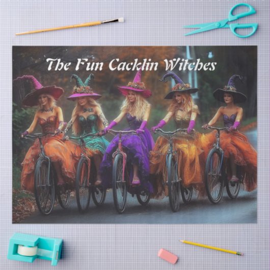 デコページおもしろいカックリング鮮やかドレスウィッチ 薄葉紙 (クラフト)