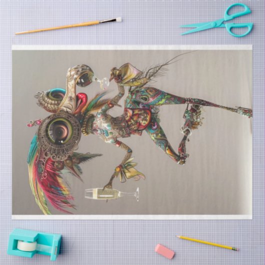 デコページお洒落ファンタジーキャラクターワカドドール 薄葉紙 (クラフト)