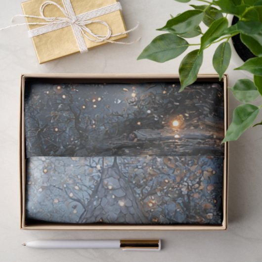 デコページお洒落ファンタジーマッシュルームツリーハウス 薄葉紙 (ギフト)