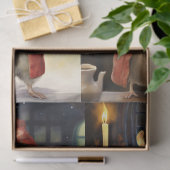 デコページのためのクリスマスネズミのコラージュ 薄葉紙 (ギフト)