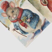 デコページのためのクリスマスネズミの大規模なコラージュ 薄葉紙 (詳細)