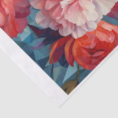 デコページのための幾何学的な牡丹の芸術 薄葉紙 (詳細)