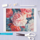 デコページのための幾何学的な牡丹の芸術 薄葉紙 (クラフト)