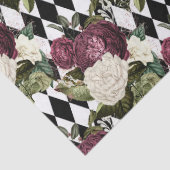 デコページの紫と白市松模様にの花 薄葉紙 (詳細)