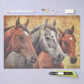 デコページまたはコラージュのための馬のティッシュペーパー 薄葉紙 (クラフト)