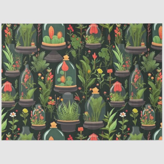 デコページティッシュペーパーガラスクローチェテラリウム 薄葉紙 (正面)