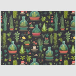 デコページティッシュペーパーガラステラリウム花器 薄葉紙