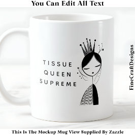 デコページティッシュペーパークイーン032ノベルティクラフト コーヒーマグカップ