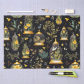 デコページティッシュペーパーテラリウムクロッシュオンブラック 薄葉紙 (クラフト)