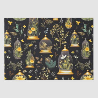 デコページティッシュペーパーテラリウムクロッシュオンブラック 薄葉紙