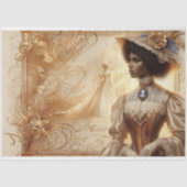 デコページティッシュペーパービクトリアンアフリカ系アメリカ人 薄葉紙 (正面)