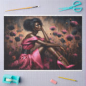 デコページティッシュペーパーホットピンクポピー女 薄葉紙 (クラフト)