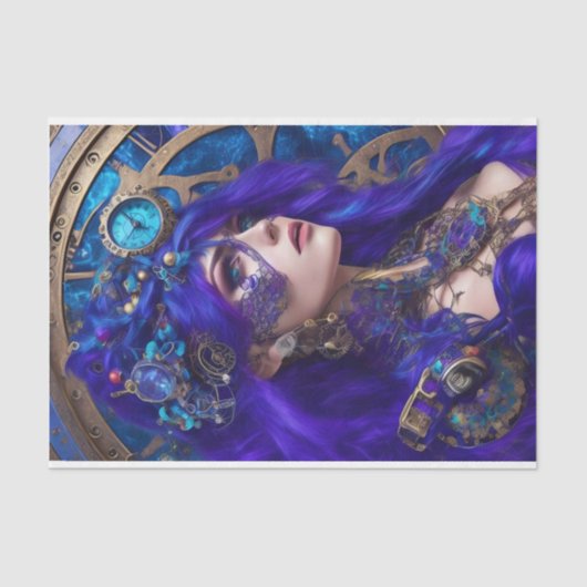 デコページティッシュペーパーモダン- Steampunk 薄葉紙 (正面)