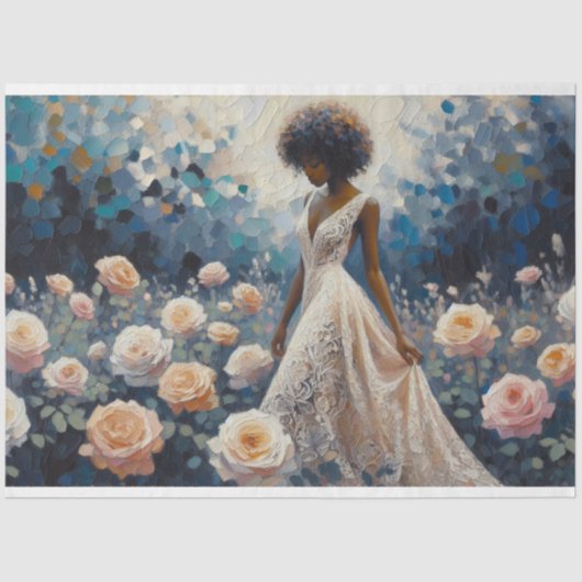 デコページティッシュペーパーレディーオブバラデザイン 薄葉紙 (正面)