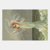 デコページティッシュペーパーヴィンテージマーメイドシーニンフ ラッピングペーパーシート (正面)