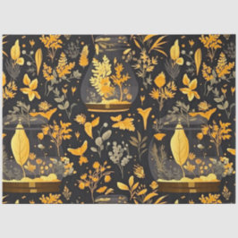 デコページティッシュペーパー金ゴールドプラントテラリウム 薄葉紙