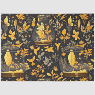 デコページティッシュペーパー金ゴールドプラントテラリウム 薄葉紙