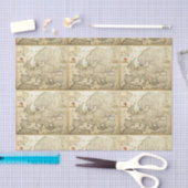 デコページティッシュペーパー – ヨーロッパの地図 薄葉紙 (クラフト)