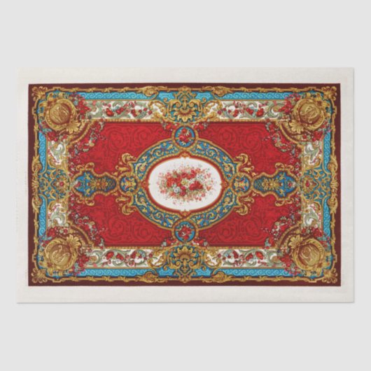 デコページティッシュペーパー:ヴィンテージカーペット 薄葉紙 (正面)