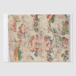 デコページティッシュペーパー:ヴィンテージフローラ壁紙 薄葉紙