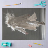 デコページファッションショーホワイトキャットホワイト服 薄葉紙 (クラフト)