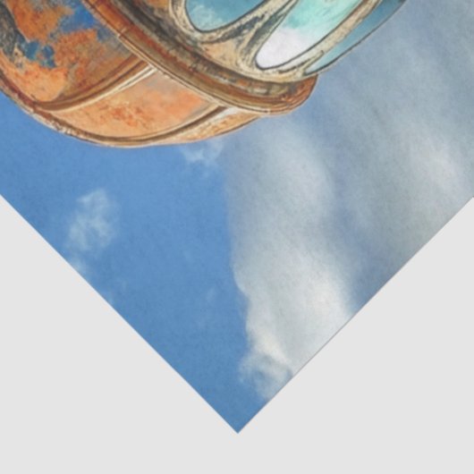 デコページファンタジーバルーン未来的な風景 薄葉紙 (詳細)