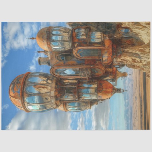 デコページファンタジーバルーン未来的な風景 薄葉紙 (正面)