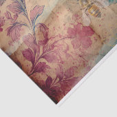 デコページフランスのヴィンテージミツバチの水色 薄葉紙 (詳細)