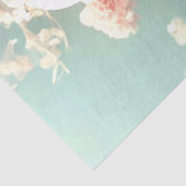 デコページフローラスケルトンと桃の花 薄葉紙 (詳細)