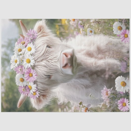 デコページベビーハイランドフローラピンクメドウ 薄葉紙 (正面)