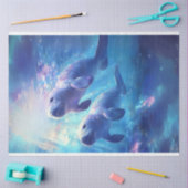 デコページベビーマナテスブルー海ウォーターズ 薄葉紙 (クラフト)