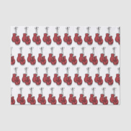 デコページボクシング誕生日レッドグローブ 薄葉紙