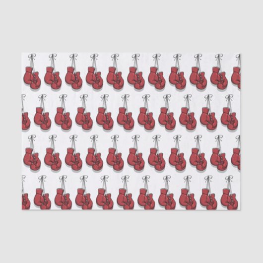 デコページボクシング誕生日レッドグローブ 薄葉紙 (正面)