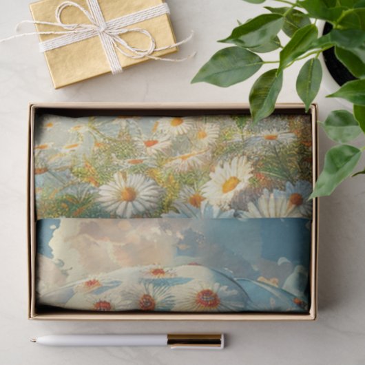 デコページヴィンテージお洒落熱気球の乗り物 薄葉紙 (ギフト)