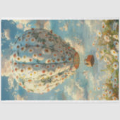 デコページヴィンテージお洒落熱気球の乗り物 薄葉紙 (正面)