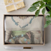 デコページヴィンテージインディアンチーフカラー化 薄葉紙 (ギフト)