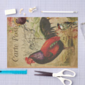 デコページヴィンテージエフエメラルースターファームハガキ 薄葉紙 (クラフト)