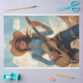 デコページヴィンテージキャラクターギタリストデビー 薄葉紙 (クラフト)