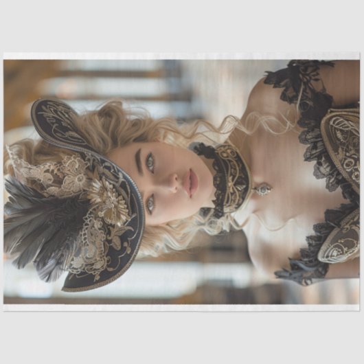 デコページヴィンテージサザンベルシャーロット 薄葉紙 (正面)