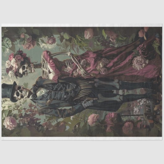 デコページヴィンテージスケルトンの死亡日 薄葉紙 (正面)