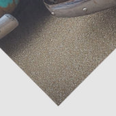 デコページヴィンテージターコイズとフィールドの赤トラック 薄葉紙 (詳細)