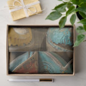 デコページヴィンテージチャードカウボーイブーツと顔 薄葉紙 (ギフト)